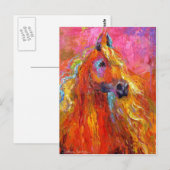 Impressionistisches Pferd #2 Postkarte (Vorne/Hinten)