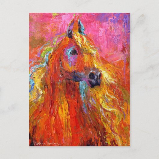 Impressionistisches Pferd #2 Postkarte (Vorderseite)