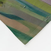 Impressionistisches rotes Mohnfeld Fleecedecke (Ecke)