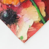 Impressionistisches Schweinefieber in Roter Mohn-B Fleecedecke (Ecke)