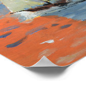 Impressionistisches Segelboot Golden Sunset Poster (Ecke)