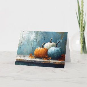 Impressionistisches Trio von Pumpkins über Rustika Karte