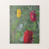Impressionistisches Zinnia großes Puzzle (Vertikal)