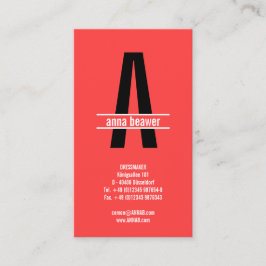 Impressive Fettmonogramm Visitenkarte