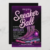 Impressive Galaxy Sneaker Ball Geburtstagsparty Einladung (Vorne/Hinten)
