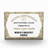 Impressive Golden Anniversary Custom Award  Fotoblock (Vorderseite)
