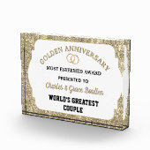 Impressive Golden Anniversary Custom Award  Fotoblock (Rechts)