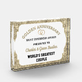Impressive Golden Anniversary Custom Award  Fotoblock (Links)