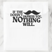Impressive Mustache benutzerdefinierte Farbaufkleb Rechteckiger Aufkleber (Tasche)