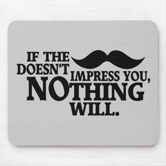 Impressive Mustache benutzerdefinierte Farbe Mouse Mousepad (Vorne)