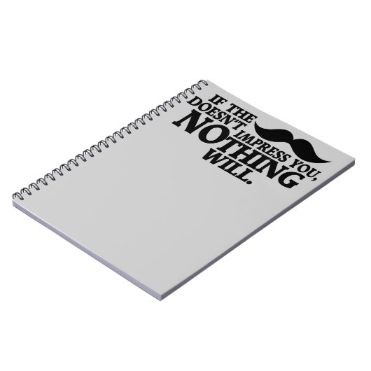 Impressive Mustache benutzerdefinierte Farbe Noteb Notizblock (Linke Seite)