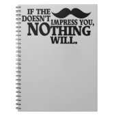 Impressive Mustache benutzerdefinierte Farbe Noteb Notizblock (Vorderseite)