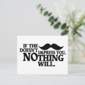 Impressive Mustache benutzerdefinierte Farbe Postk Postkarte (Stehend Vorderseite)