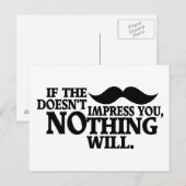 Impressive Mustache benutzerdefinierte Farbe Postk Postkarte (Vorne/Hinten)