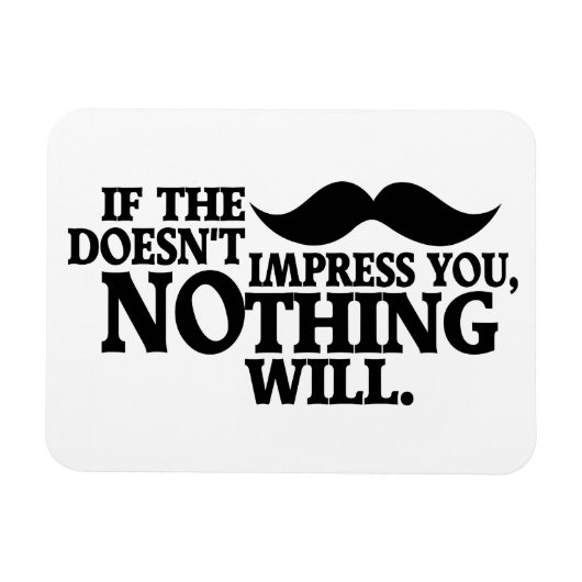 Impressive Mustache benutzerdefinierte Farbmagnet Magnet (Horizontal)