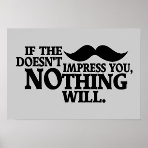 Impressive Mustache benutzerdefinierte Farbposter Poster