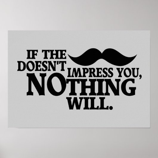 Impressive Mustache benutzerdefinierte Farbposter Poster (Vorne)