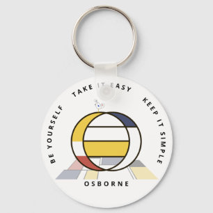 Impressive Neoplastik Art Monogram. Buchstabe O Schlüsselanhänger