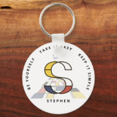 Impressive Neoplastik Art Monogram. Buchstabe S Schlüsselanhänger (Vorderseite)