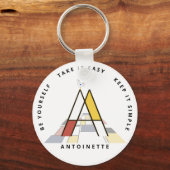 Impressive Neoplastik Art Monogram. Letter A Ke Schlüsselanhänger (Vorderseite)