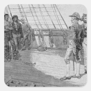 Impressment der amerikanischen Matrosen Quadratischer Aufkleber