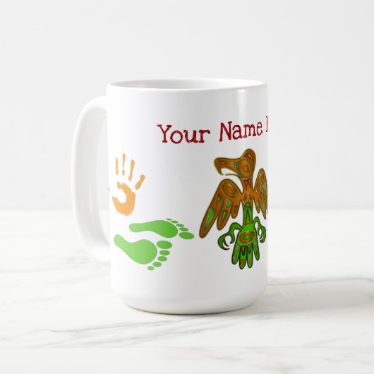 Impressum Indianeramerikaner Inspiriert Kaffeetasse (Vorderseite Links)