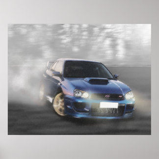 Impreza Coupe geht seitwärts Poster