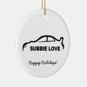 Impreza WTI-Schwarzes "subbie Liebe" Silhouette Keramikornament (Rechts)
