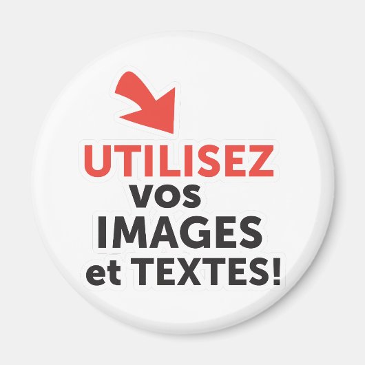 Imprimer vos designs en ligne DIY en Français Magnet (Vorne)