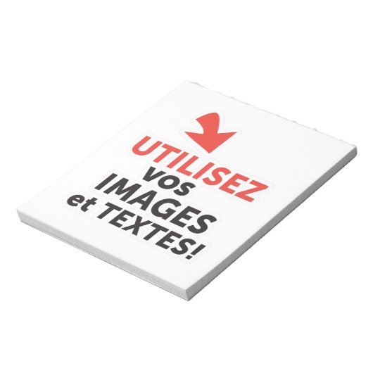 Imprimer vos designs en ligne DIY en Français Notizblock (Rotiert)