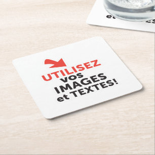Imprimer vos designs en ligne DIY en Français Rechteckiger Pappuntersetzer