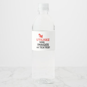 Imprimer vos designs en ligne DIY en Français Wasserflaschenetikett