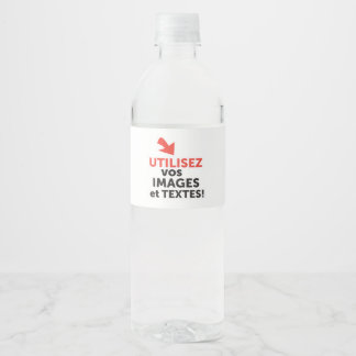 Imprimer vos designs en ligne DIY en Français Wasserflaschenetikett