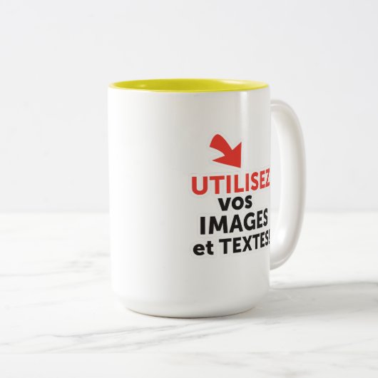 Imprimer vos designs en ligne DIY en Français Zweifarbige Tasse (VorderseiteRechts)
