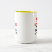 Imprimer vos designs en ligne DIY en Français Zweifarbige Tasse (Mittel)