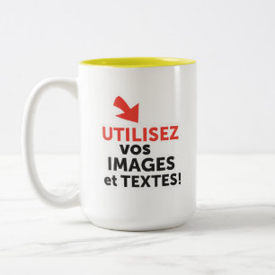 Imprimer vos designs en ligne DIY en Français Zweifarbige Tasse