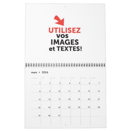 Imprimer vos konzepts en ligne en français kalender (Mär 2026)