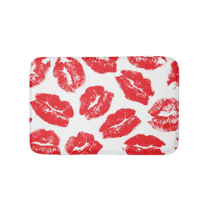 Imprint Kiss Red Lips: Vintag nahtlos Badematte
