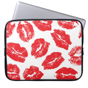 Imprint Kiss Red Lips: Vintag nahtlos Laptopschutzhülle