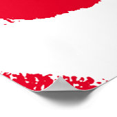 Imprint Kiss Red Lips: Vintag nahtlos Poster (Ecke)