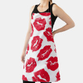 Imprint Kiss Red Lips: Vintag nahtlos Schürze (InSitu)