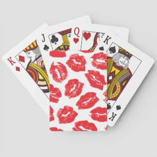 Imprint Kiss Red Lips: Vintag nahtlos Spielkarten