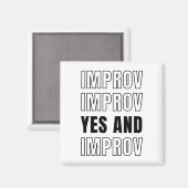 IMPROV JA und Improvisation Comedy Magnet (Vorderseite/Rückseite)