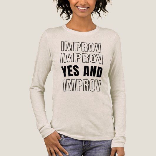 IMPROV JA und Improvisation Comedy Tri-Blend Shirt (Vorderseite)
