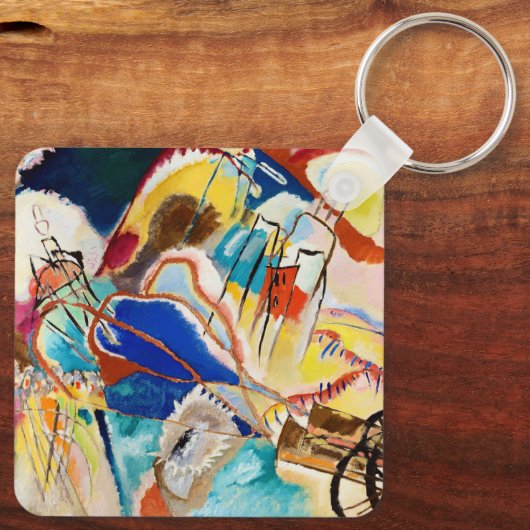Improvisation 30 (Cannons) von Wassily Kandinsky Schlüsselanhänger (Rückseite)