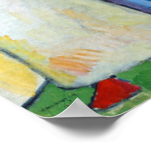 Improvisation 6 (afrikanisch), Kandinsky 1909 Poster (Ecke)