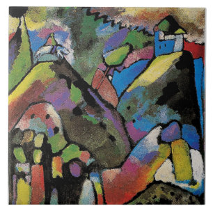 Improvisation 9, abstrakte Kunst von Wassily Kandi Fliese