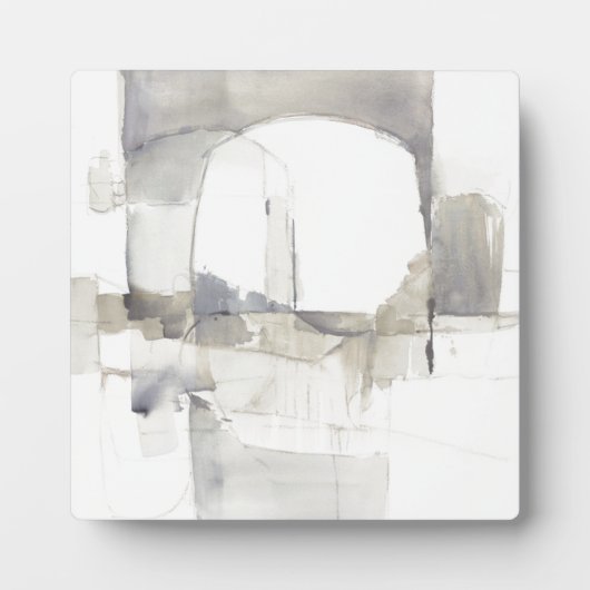 Improvisation I Grau Abstrakt Print Fotoplatte (Vorderseite)