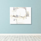 Improvisation I Grau Abstrakt Print Leinwanddruck (Insitu (Holzboden))