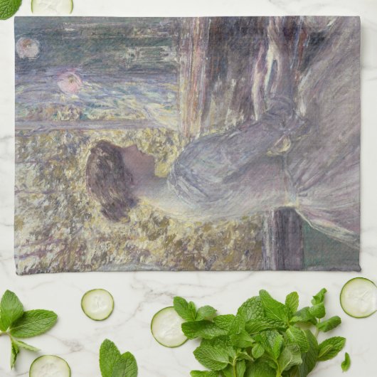 Improvisation von Frederick Childe Hassam Geschirrtuch (Gefaltet)